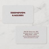 Graue Minimalistische Visitenkarte (Vorne/Hinten)