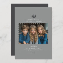 Graue Minimalistische Weihnachtskarte des modernen