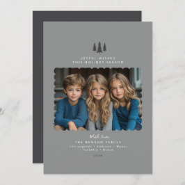 Graue Minimalistische Weihnachtskarte des modernen Feiertagskarte