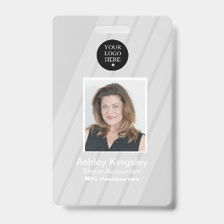 Graue Mitarbeiter-Foto-Ausweis Corporate Security Ausweis