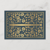 Graue mittelalterliche Hochzeitskarte für RSVP Begleitkarte (Rückseite)