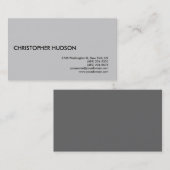 Graue, moderne Beratungskarte Visitenkarte (Vorne/Hinten)
