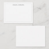 Graue, moderne Berufliche dünne Grenze Mitteilungskarte (Vorne/Hinten)