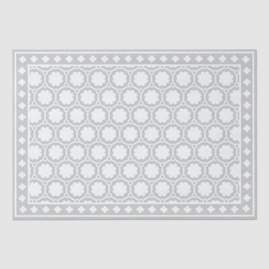 Graue moderne Bone-Inlay-Decoupage-Papier Seidenpapier (Vorderseite)