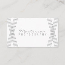 Graue moderne Deko Business Card