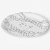 Graue moderne Deko Paper Teller (Schrägansicht)