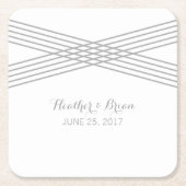 Graue moderne Deko Paper Untersetzer (Vorderseite)