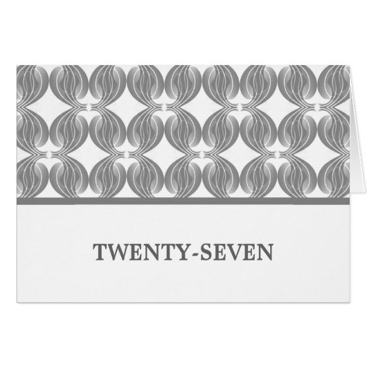 Graue moderne Deko Tischnummer Card (Vorderseite (Horizontal))