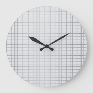 Graue, moderne, einfache, coole, trendige Rasterli Große Wanduhr