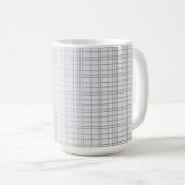 Graue, moderne, einfache, coole, trendige Rasterli Kaffeetasse (VorderseiteRechts)