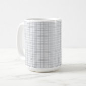 Graue, moderne, einfache, coole, trendige Rasterli Kaffeetasse (Vorderseite Links)