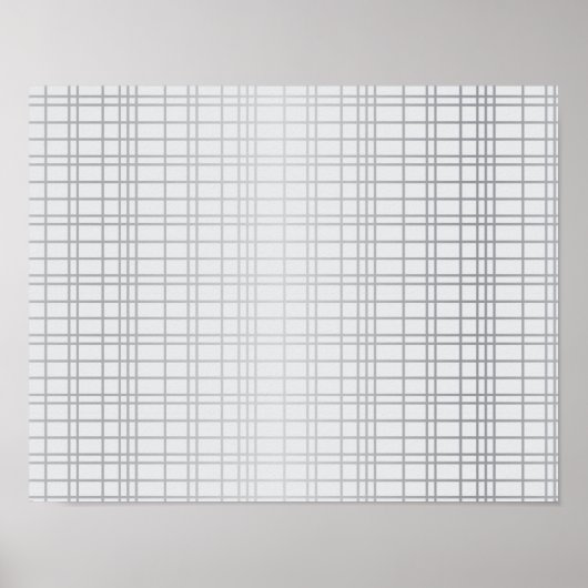 Graue, moderne, einfache, coole, trendige Rasterli Poster (Vorne)