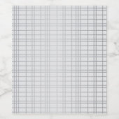 Graue, moderne, einfache, coole, trendige Rasterli Weinetikett (Einzelnes Label)