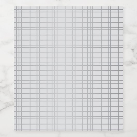 Graue, moderne, einfache, coole, trendige Rasterli Weinetikett (Einzelnes Label)