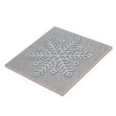 Graue moderne Kunst-Schneeflocke Dekorative Fliese (Seite)