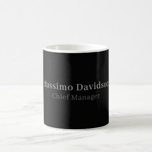 Graue moderne minimalistische einfache serifenlose kaffeetasse