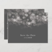 Graue, moderne Minimallichter Chic Party Einladung (Vorne/Hinten)