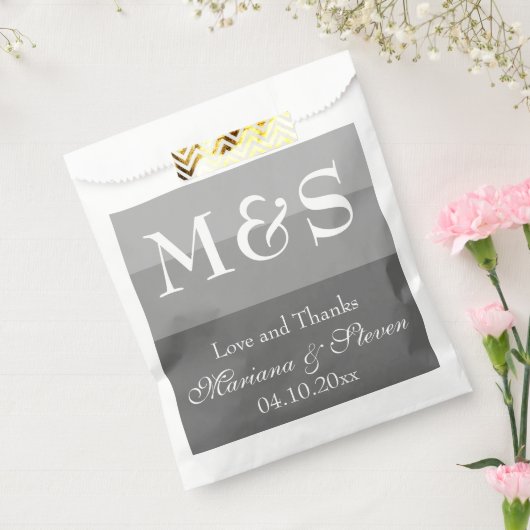 Graue moderne Schrift Geschenktütchen (Versiegelt)