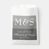 Graue moderne Schrift Geschenktütchen (Vorderseite)