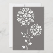 Graue, moderne Typografie - Einladung zur Hochzeit (Rückseite)