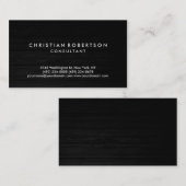 Graue moderne Unternehmenskarte für Holzeffekte Visitenkarte (Vorne/Hinten)