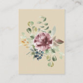 Graue monochrome FLORAL-WEDDING Details Richtungen Begleitkarte (Rückseite)