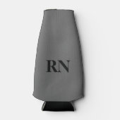Graue monochrome Krankenschwester RN Flaschenkühler (Vorderseite)