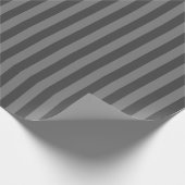 Graue monochrome Streifen Geschenkpapier (Ecke)
