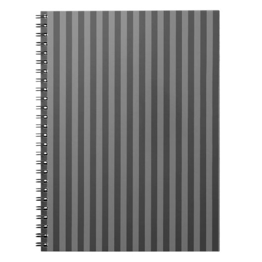 Graue monochrome Streifen Notizblock (Vorderseite)