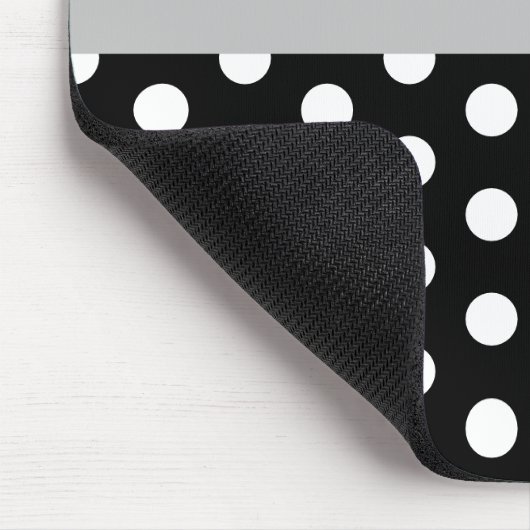 Graue Monogram Schwarz-weiß Polka Dot Mouse Pad Mousepad (Ecke)