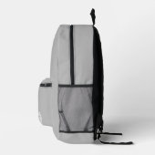 Graue Monogramm-Drucktasche Bedruckter Rucksack (Rechts)