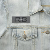 Graue Monogramm Minimalistisch Personalisiert Mode Namensschild (Beispiel)