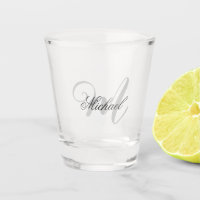 Graue Monogramm Minimalistische Schlichte Chic