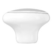 Graue Monogramm-Personalisierte Schublade Keramikknauf (Seitenansicht)