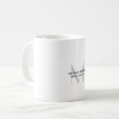 Graue Monogramm Schwarz-weiß Kaffeetasse (Vorderseite Links)