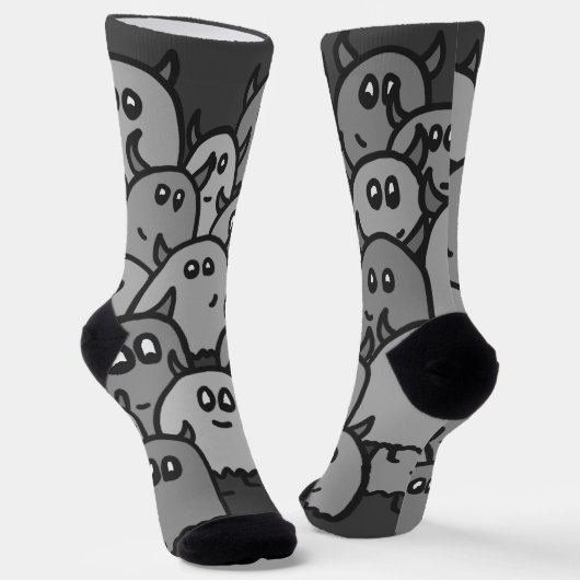 Graue Monstersocken Socken (Gewinkelt)
