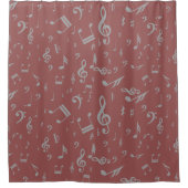 Graue musikalische Anmerkungen über erdiges Duschvorhang (Vorderseite)