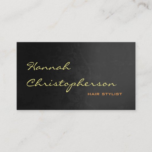 Graue Muster Chic Handwriting Hair Stylist Visitenkarte (Vorderseite)