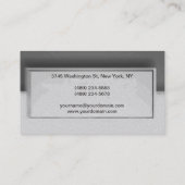Graue Muster Makeup Artist Script Business Card Visitenkarte (Rückseite)