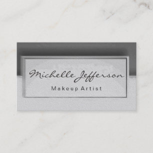 Graue Muster Makeup Artist Script Business Card Visitenkarte
