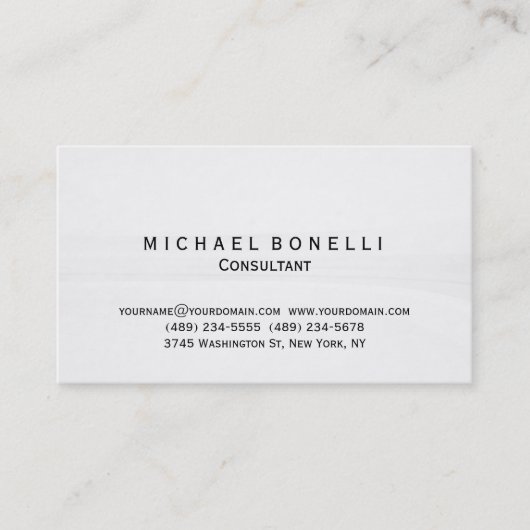 Graue Muster Minimal Consultant Visitenkarte (Vorderseite)