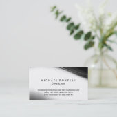 Graue Muster Minimal Consultant Visitenkarte (Stehend Vorderseite)