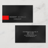 Graue Muster Red Stripe Consultant-Visitenkarte Visitenkarte (Vorne/Hinten)