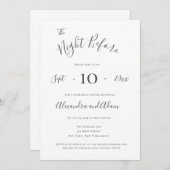 Graue Nacht vor der Probe Einladung (Vorne/Hinten)