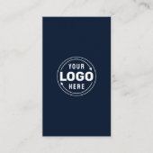 Graue Navy Blue Minimalistisch Company Business Ca Visitenkarte (Vorderseite)