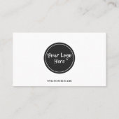 Graue Neon Modern Vielen Dank für Ihre Logokombina Visitenkarte (Rückseite)