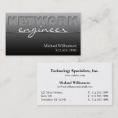 Graue Netztechnik-glatte Visitenkarten Visitenkarte (Vorne/Hinten)