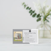 Graue Netzteil-Heizungs-Kühlgehäuse-Visitenkarte Visitenkarte (Stehend Vorderseite)