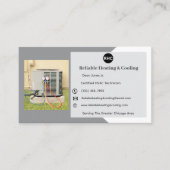 Graue Netzteil-Heizungs-Kühlgehäuse-Visitenkarte Visitenkarte (Vorderseite)