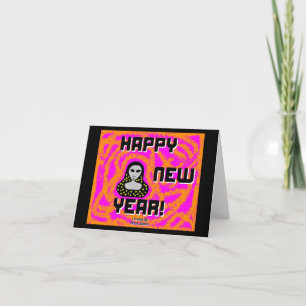 Graue Neujahrskarte wünscht kleine Grußkarte Karte